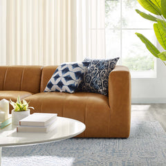 Bartlett Tan 2-Piece Vegan Leather Loveseat - Ornate Home