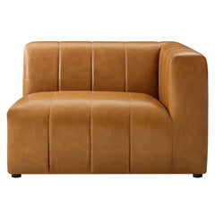Bartlett Tan 4-Piece Vegan Leather Sectional Sofa - 85.5x127.5" - Ornate Home