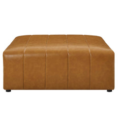 Bartlett Tan 4-Piece Vegan Leather Sectional Sofa - 87x129" - Ornate Home