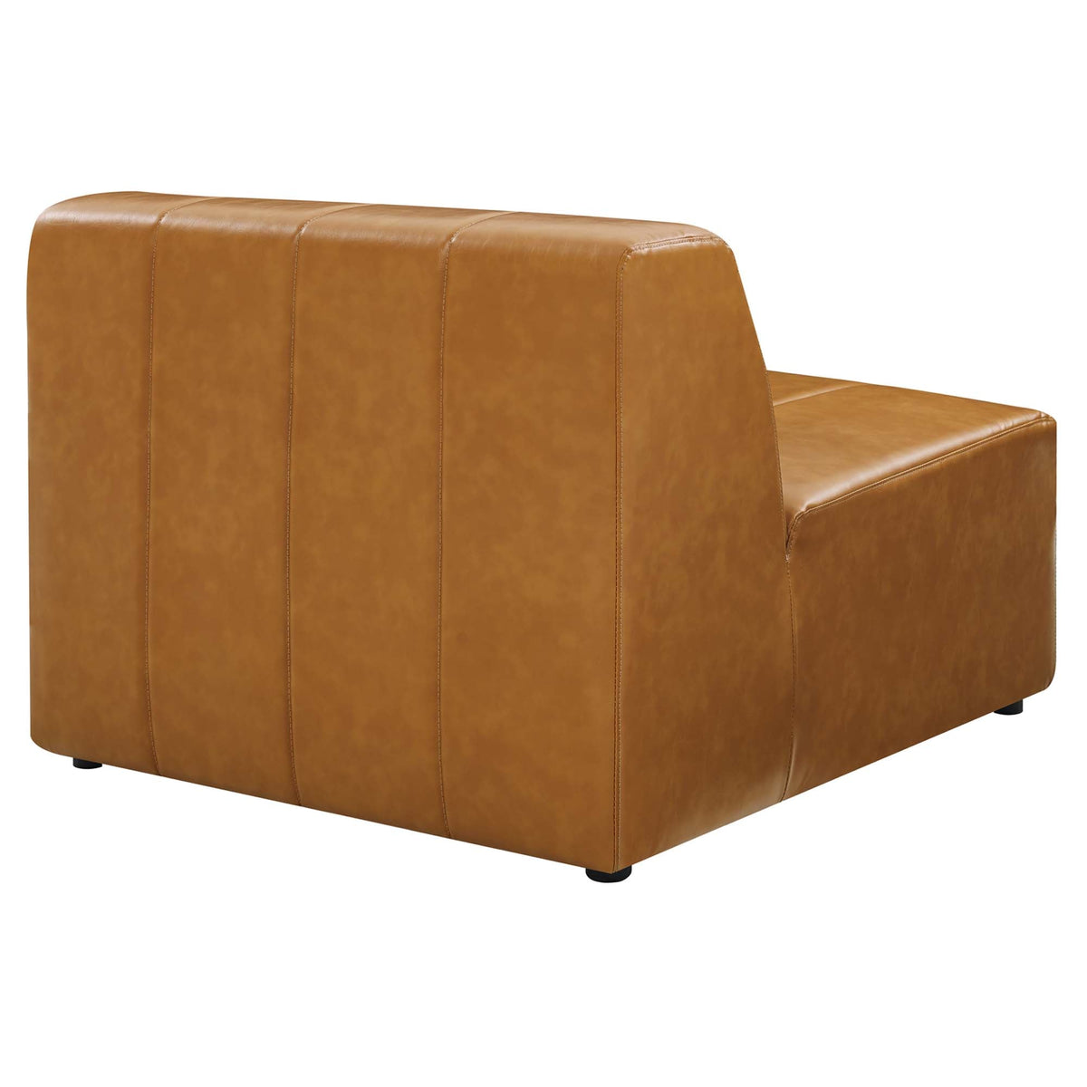 Bartlett Tan 5-Piece Vegan Leather Sectional Sofa - 127.5x127.5" - Ornate Home