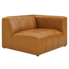 Bartlett Tan 6-Piece Vegan Leather Sectional Sofa - Ornate Home