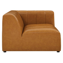 Bartlett Tan 6-Piece Vegan Leather Sectional Sofa - Ornate Home