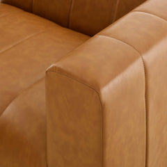 Bartlett Tan 6-Piece Vegan Leather Sectional Sofa - Ornate Home