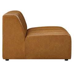Bartlett Tan 6-Piece Vegan Leather Sectional Sofa - Ornate Home