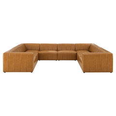 Bartlett Tan 8-Piece Vegan Leather Sectional Sofa - Ornate Home