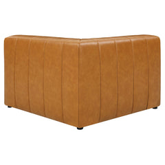 Bartlett Tan Vegan Leather Left-Arm Chair - Ornate Home