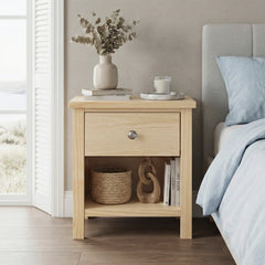 Bartly Brown 1-Drawer Nightstand - Ornate Home