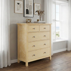 Bartly Brown 5-Drawer Chest - Ornate Home