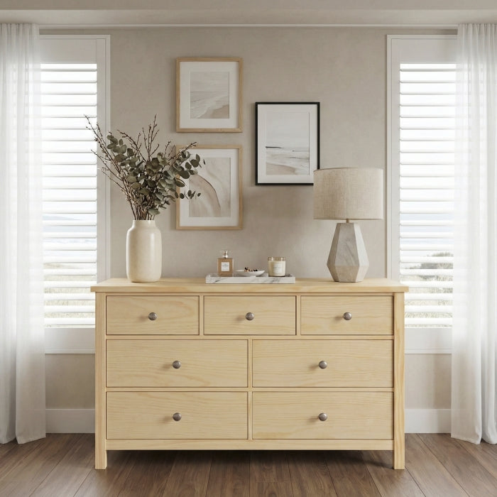 Bartly Brown 7-Drawer Dresser - Ornate Home
