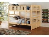 Bartly Natural Pine Full / Full Bunk BED - Ornate Home