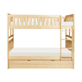 Bartly Natural Pine Full / Full Bunk Bed with Twin Trundle - Ornate Home
