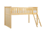 Bartly Natural Pine Low Loft Bunk - Ornate Home