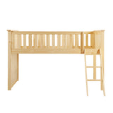 Bartly Natural Pine Low Loft Bunk - Ornate Home