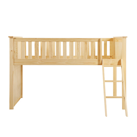 Bartly Natural Pine Low Loft Bunk - Ornate Home