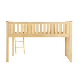 Bartly Natural Pine Low Loft Bunk - Ornate Home
