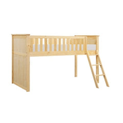 Bartly Natural Pine Low Loft Bunk - Ornate Home
