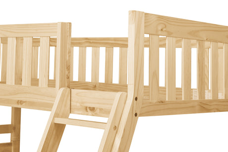 Bartly Natural Pine Twin/Full Bunk Bed - Ornate Home