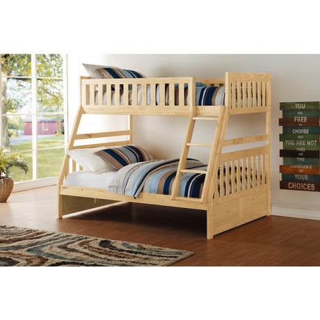 Bartly Natural Pine Twin/Full Bunk Bed - Ornate Home