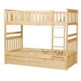 Bartly Natural Pine Twin/Twin Bunk Bed with Twin Trundle - Ornate Home