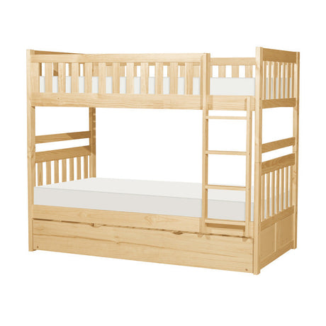 Bartly Natural Pine Twin/Twin Bunk Bed with Twin Trundle - Ornate Home