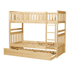 Bartly Natural Pine Twin/Twin Bunk Bed with Twin Trundle - Ornate Home