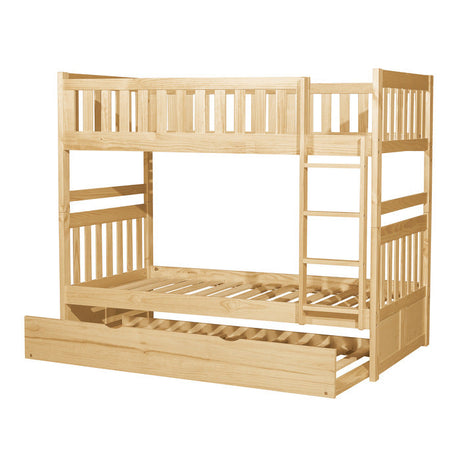 Bartly Natural Pine Twin/Twin Bunk Bed with Twin Trundle - Ornate Home