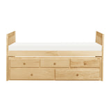 Bartly Natural Pine Twin/Twin Trundle Bed - Ornate Home