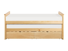 Bartly Natural Storage Pine Twin/Twin Bed - Ornate Home