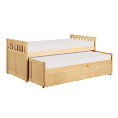 Bartly Natural Storage Pine Twin/Twin Bed - Ornate Home