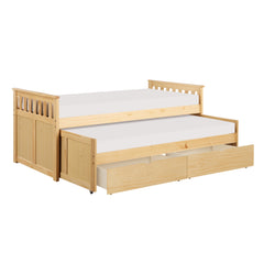 Bartly Natural Storage Pine Twin/Twin Bed - Ornate Home