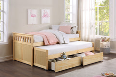 Bartly Natural Storage Pine Twin/Twin Bed - Ornate Home