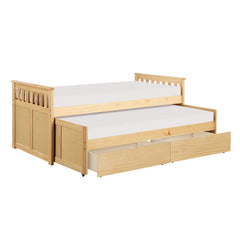 Bartly Natural Storage Pine Twin/Twin Bed - Ornate Home