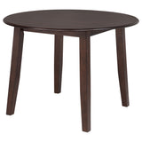 Barton Dark Brown 5-piece Round Wood Dining Table Set - Ornate Home