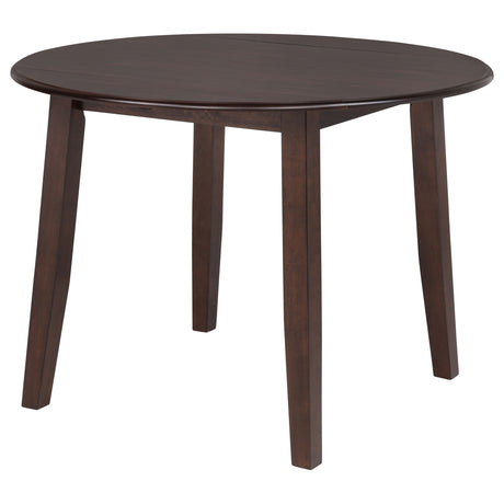 Barton Dark Brown 5-piece Round Wood Dining Table Set - Ornate Home