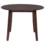 Barton Dark Brown 5-piece Round Wood Dining Table Set - Ornate Home