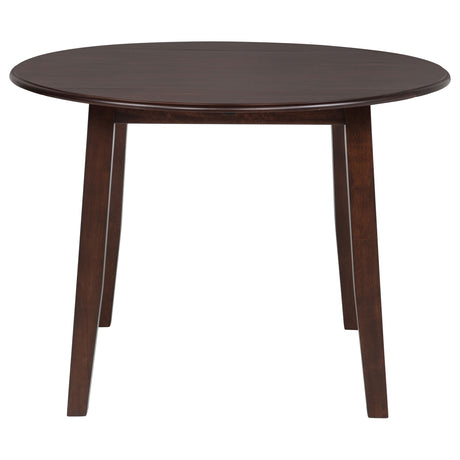 Barton Dark Brown 5-piece Round Wood Dining Table Set - Ornate Home