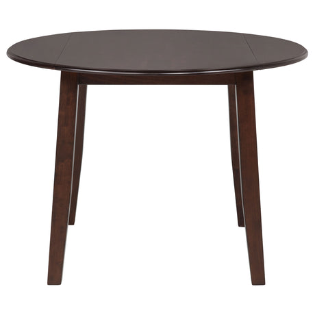 Barton Dark Brown 5-piece Round Wood Dining Table Set - Ornate Home