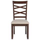 Barton Dark Brown 5-piece Round Wood Dining Table Set - Ornate Home