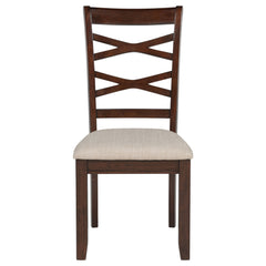 Barton Dark Brown 5-piece Round Wood Dining Table Set - Ornate Home