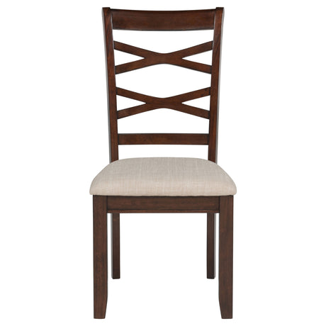 Barton Dark Brown 5-piece Round Wood Dining Table Set - Ornate Home