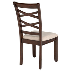 Barton Dark Brown 5-piece Round Wood Dining Table Set - Ornate Home