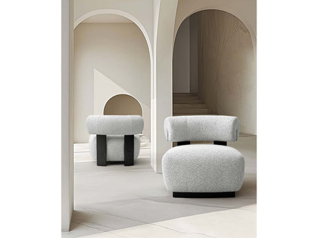 Bartow Accent Chair in Ivory and Black (Set of 2) - Ornate Home