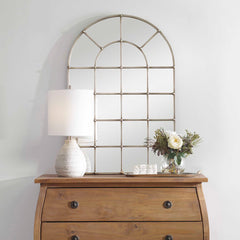 Barwell Arch Silver Window Mirror - Ornate Home