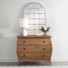Barwell Arch Silver Window Mirror - Ornate Home