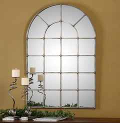 Barwell Arch Silver Window Mirror - Ornate Home