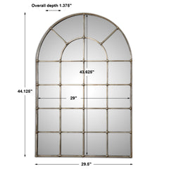 Barwell Arch Silver Window Mirror - Ornate Home