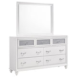 Barzini White Dresser and Mirror - Ornate Home