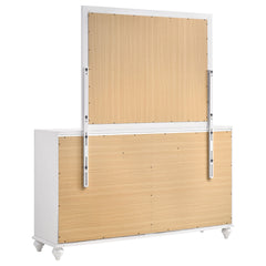 Barzini White Dresser and Mirror - Ornate Home