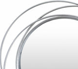 Basay Round Silver Gray Mirror - Ornate Home