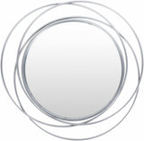 Basay Round Silver Gray Mirror - Ornate Home